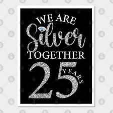 Silver together anniversary banner