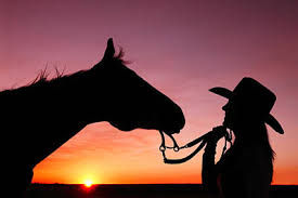 cowgirl and horse