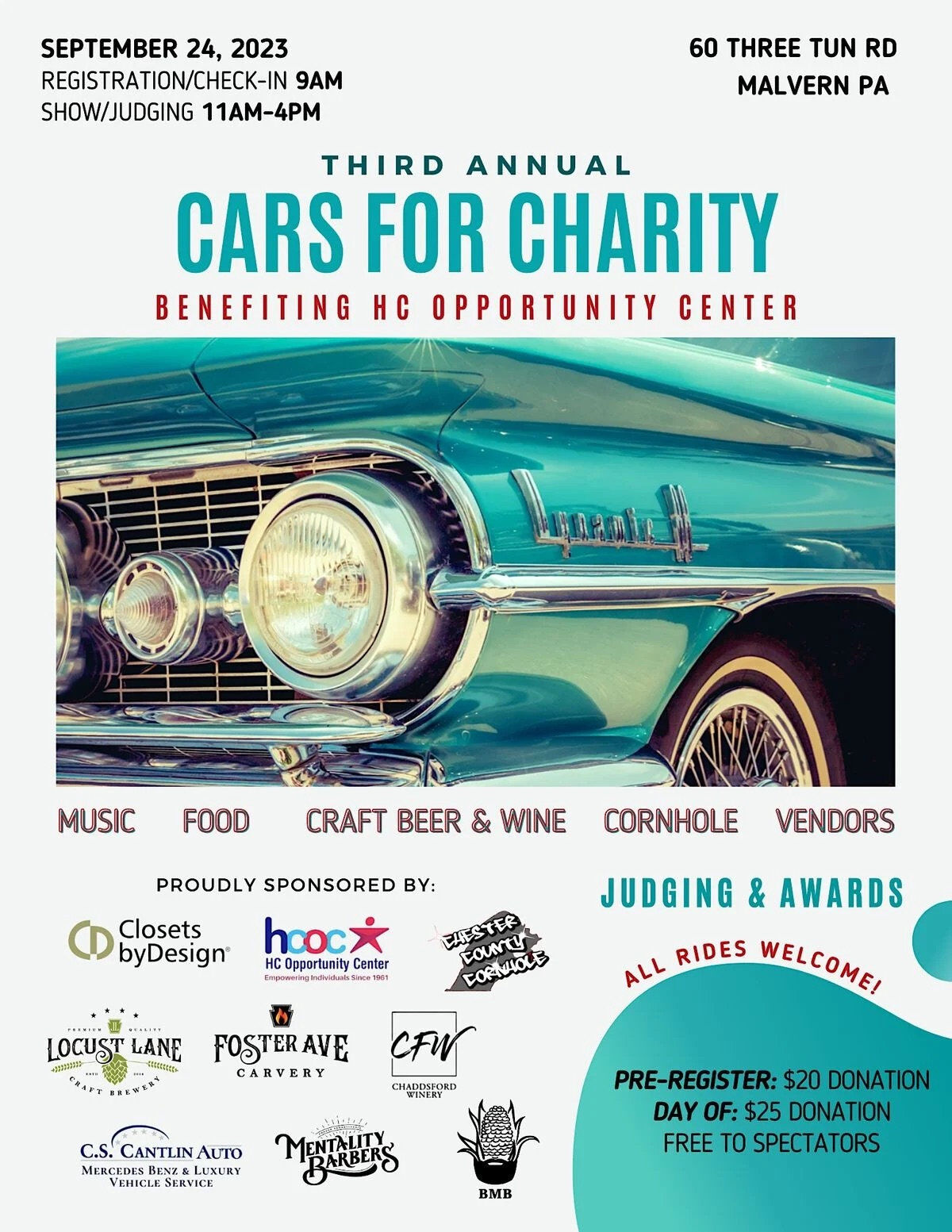 Cars For Charity Drive September 24, 2023 🏎️