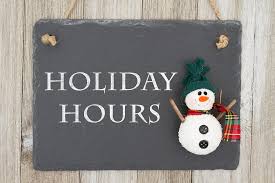holiday hours slate