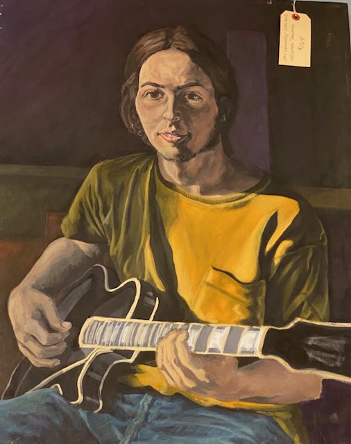 Painting of guitarist