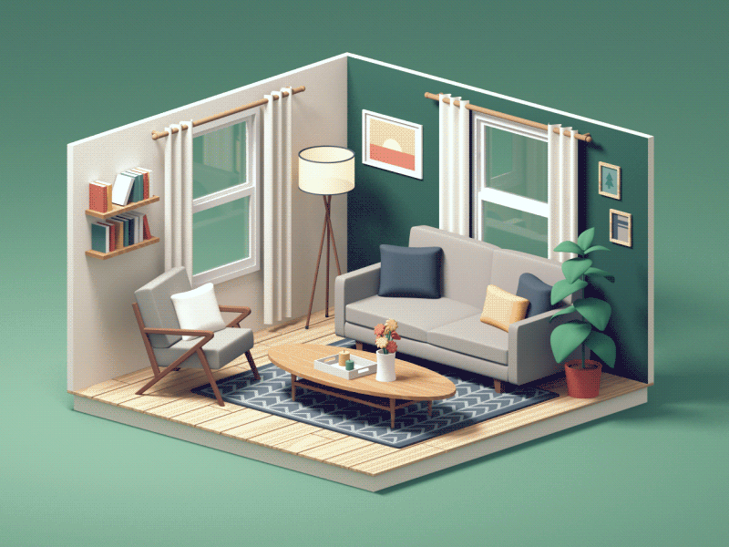 Animated interior design gif