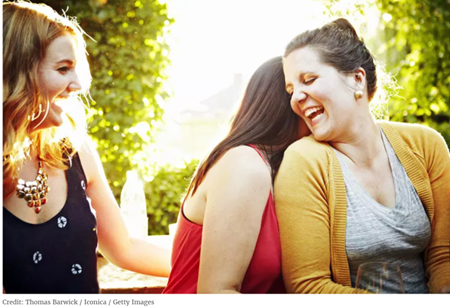 Women laughing