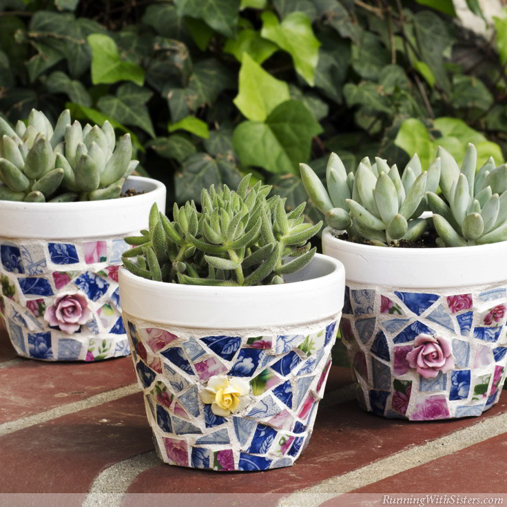 Mosaic flower pots