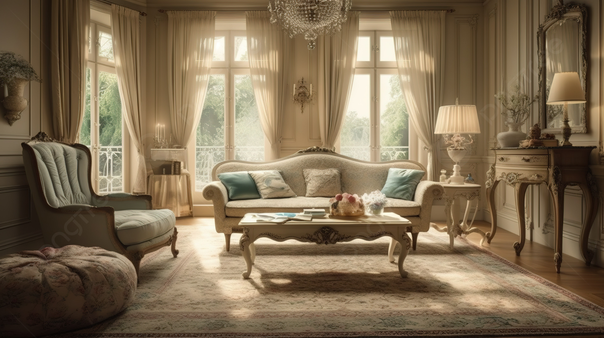 Vintage living room with soft natural lighting