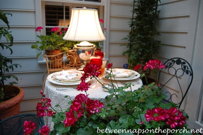 Outdoor table for two