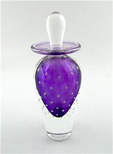 Purple and Clear Controlled Bubble Perfume Bottle 