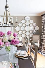 Dining room with plate wall display