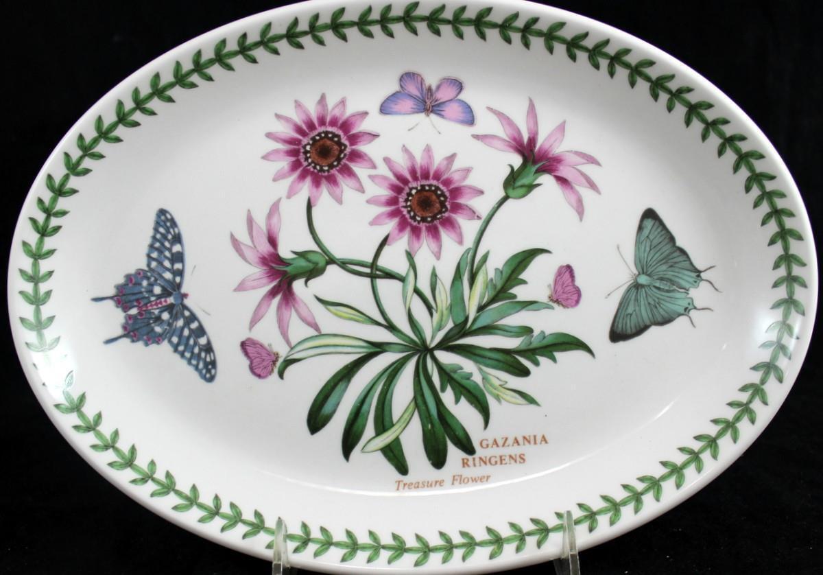 Portmeiron platter with flowers and butterflies