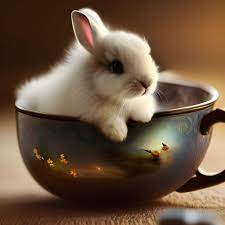 Bunny in a tea cup