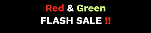 Red and green flash sale banner