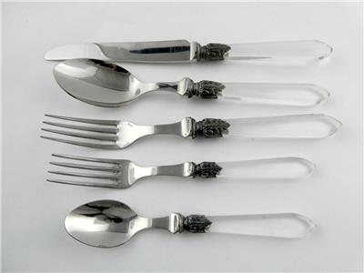 Silverware with clear handles