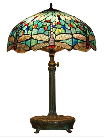 Tiffany Studios stained glass lamp