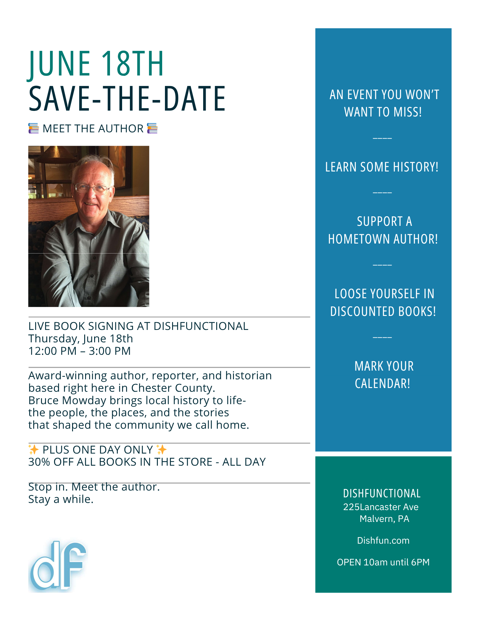 Book signing flyer